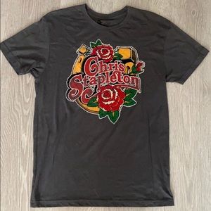 Chris Stapleton rhinestone rose tee shirt